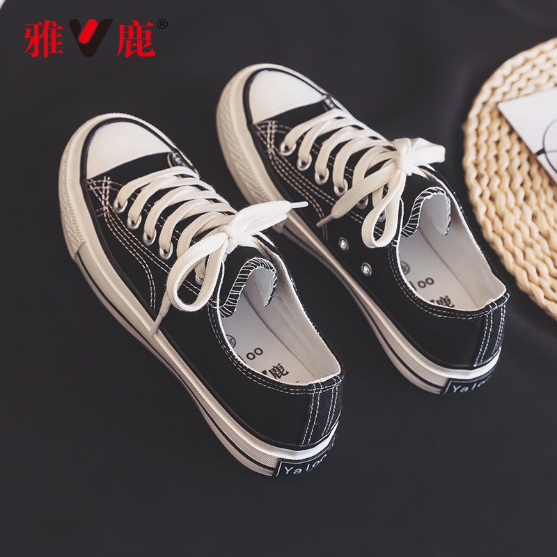 0点开始  29.9元雅鹿女鞋旗舰店 女帆布鞋   (JLmEc1u09af)