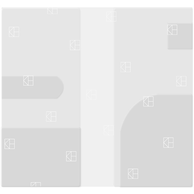 kinbor手帐本子保护套/透明PVC封套与周计划手账本配套 标志KGQ22401