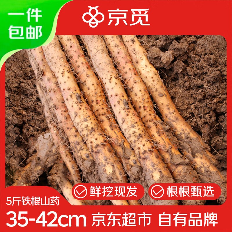 自营京觅 温县垆土铁棍山药5斤才折5.9/斤！！拍下【29.5元】