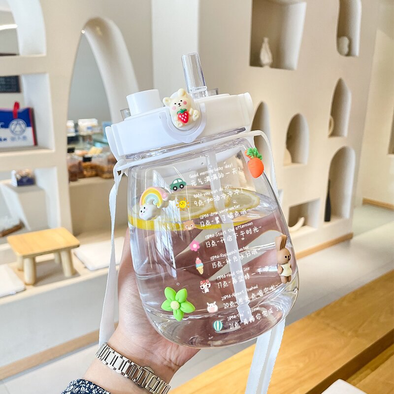 0点开始 17.9元【1300ml+送贴纸】双饮口可爱吸管大肚杯)Y2agd9E7sjR)/ CZ11/