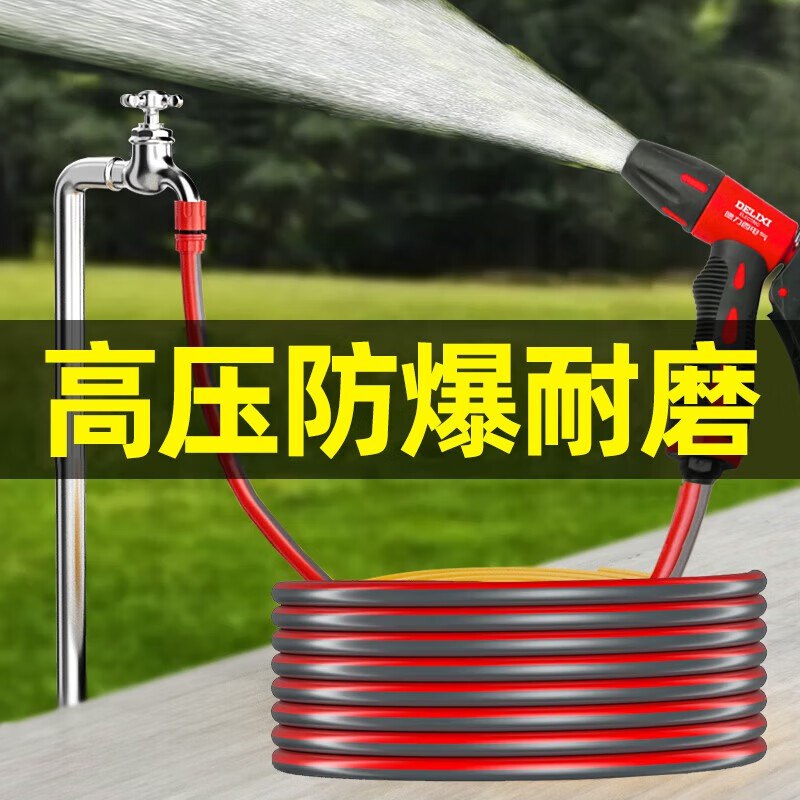 德力西电气浇花水枪浇菜神器浇水高压水枪+5米防爆管