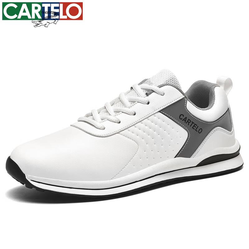 卡帝乐鳄鱼男士透气休闲鞋