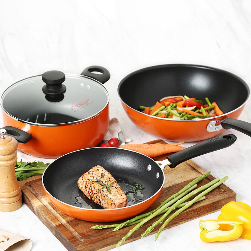 炊大皇 不粘锅 锅具套装 炒锅 平底锅 煎锅 汤锅 