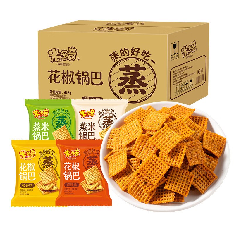 19.9元 米多奇 花椒锅巴组合1kg