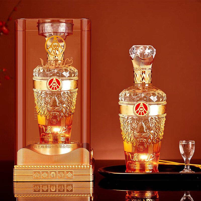 五粮液浓香型白酒 52度①500mL 2瓶 新礼狮韵