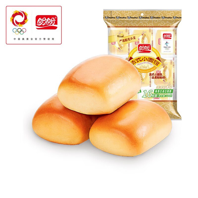 盼盼 零食合集8.9元 法式小面包320g*16枚