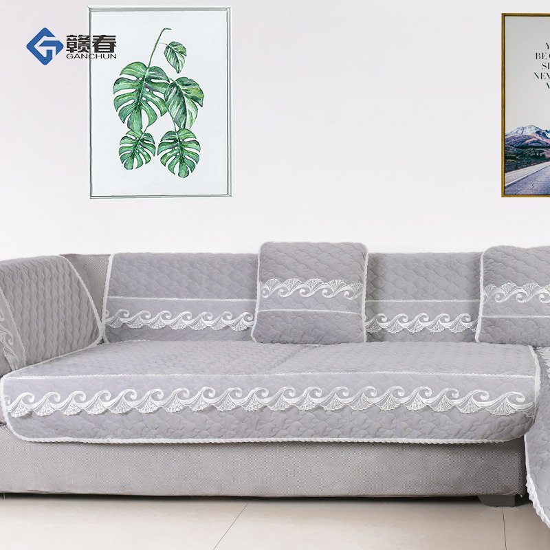 冲！赣春 沙发垫四季通用欧式布艺防滑透气沙发坐垫简约纯色单张沙发巾90 90cm下4   实付0 折合每件0