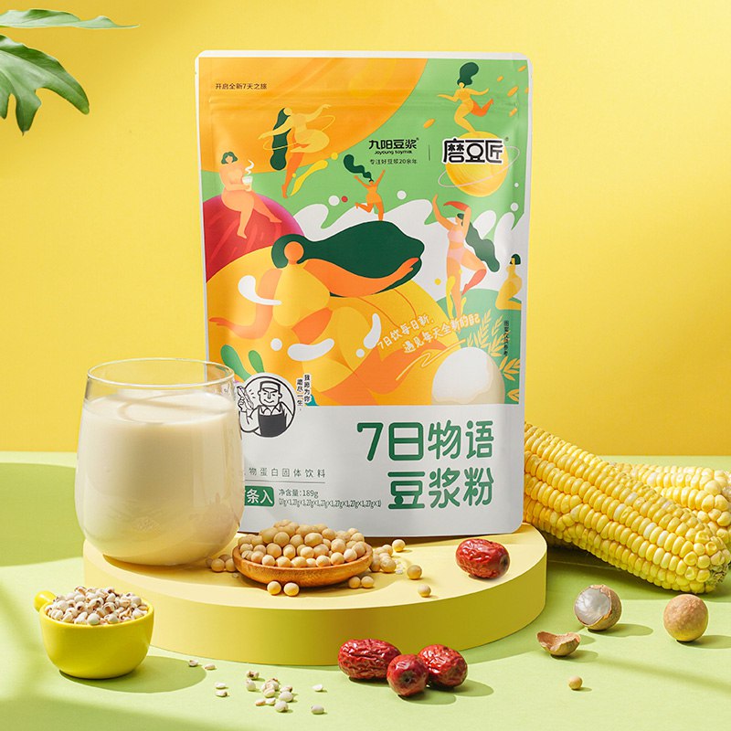 2件14.9元 好食期旗舰店九阳无蔗糖豆浆粉27g*14条(WlgeXqBwLJ0)/