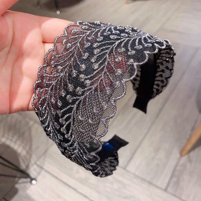 女韩国发箍百搭气质遮白发碎发女带齿防滑宽边压发窄头箍网红头饰，1.94元