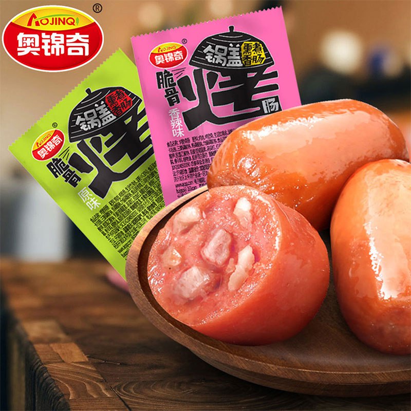 1(B00ac4LvE5t)/:/奥锦奇香辣脆骨肠15包*10g  6.5元