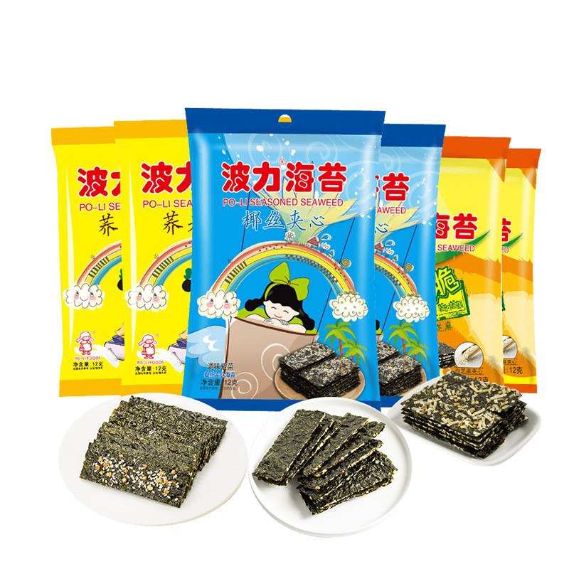 波力海苔 夹心芝麻脆12g*6包