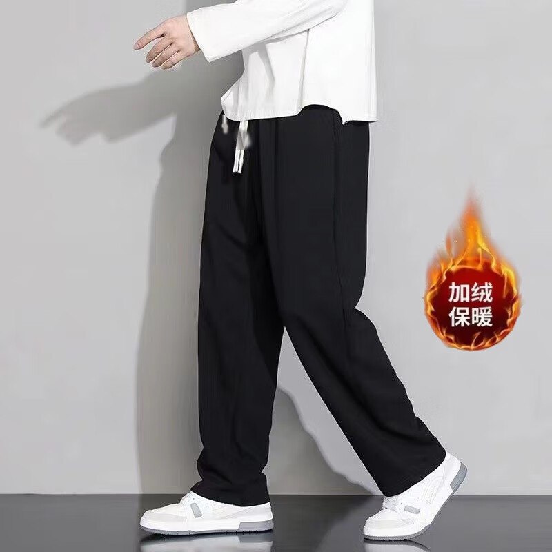燠阳 直筒宽松加绒卫裤