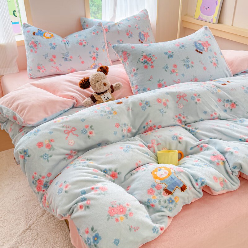 伊路卡床上用品合集89.9元 牛奶绒三件套150*200cm