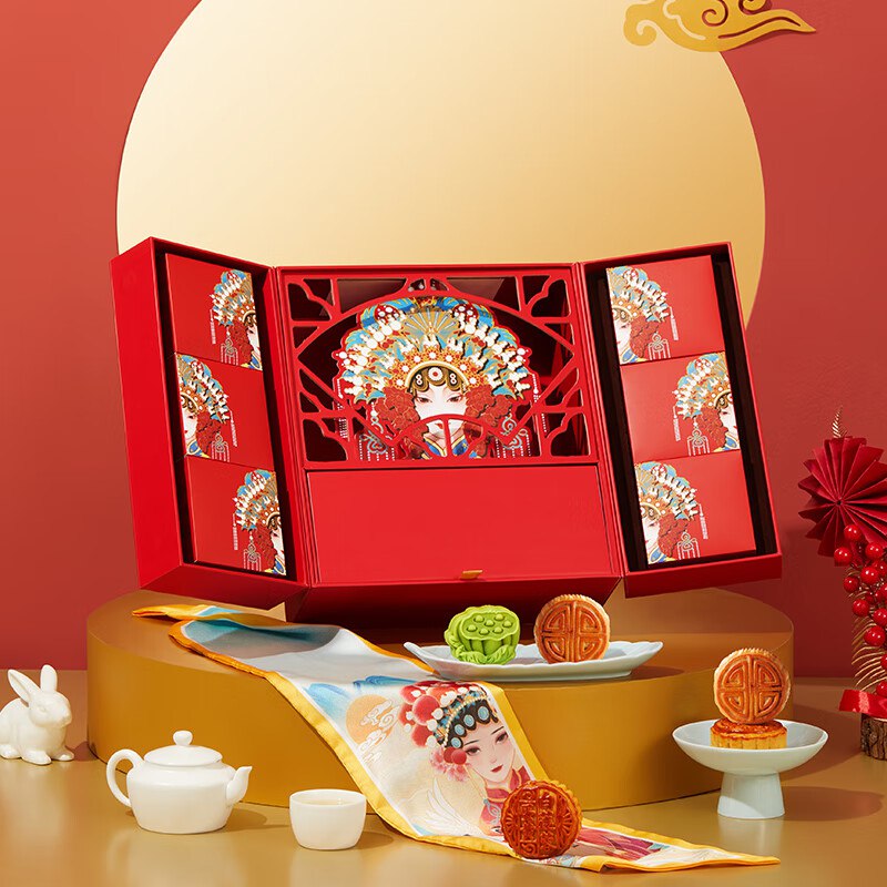 全聚德京聚·锦瑟和鸣月饼礼盒12饼1220g3件0