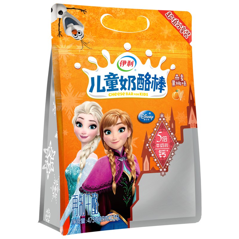 伊利 儿童奶酪棒 黄桃燕麦味475g/25支装 