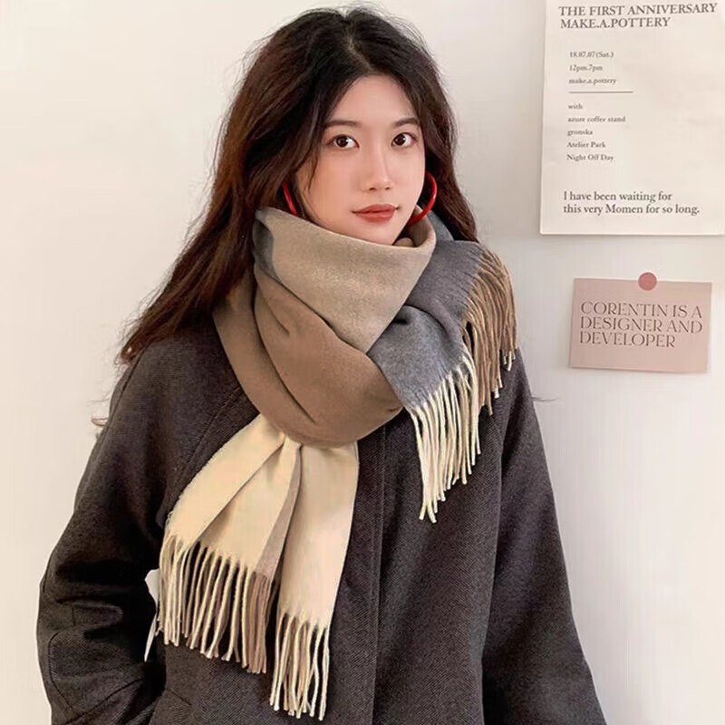 达芬奇密码 保暖情侣格子围巾