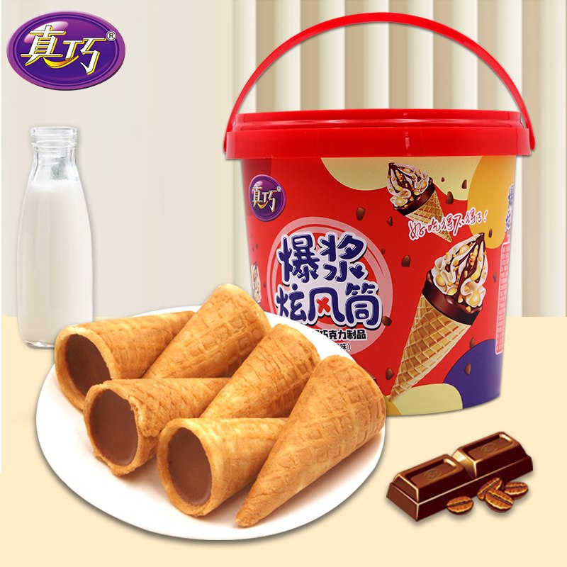 14.9元【真巧旗舰店】真巧夹心巧克力爆浆曲奇桶装(M7aTXqz2kbm)/