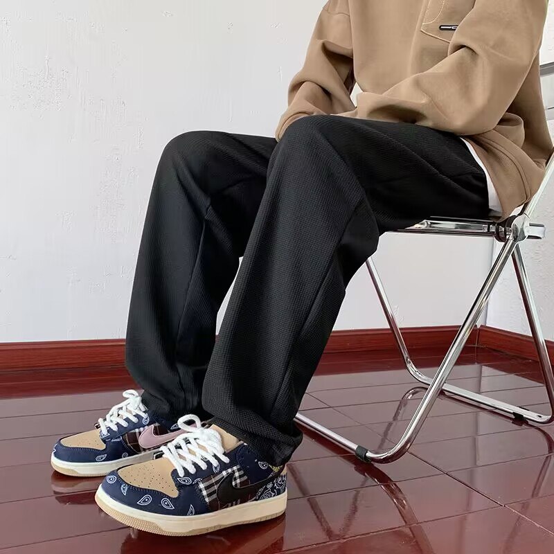 0点开始 拍2件 59.9元【轻迹男装旗舰店】男秋季华夫格运动长裤2条)qdsU2z5tM0N)/ CZ11/弹力舒适面料，新疆长绒棉不易褪色更耐穿，休闲宽松百搭