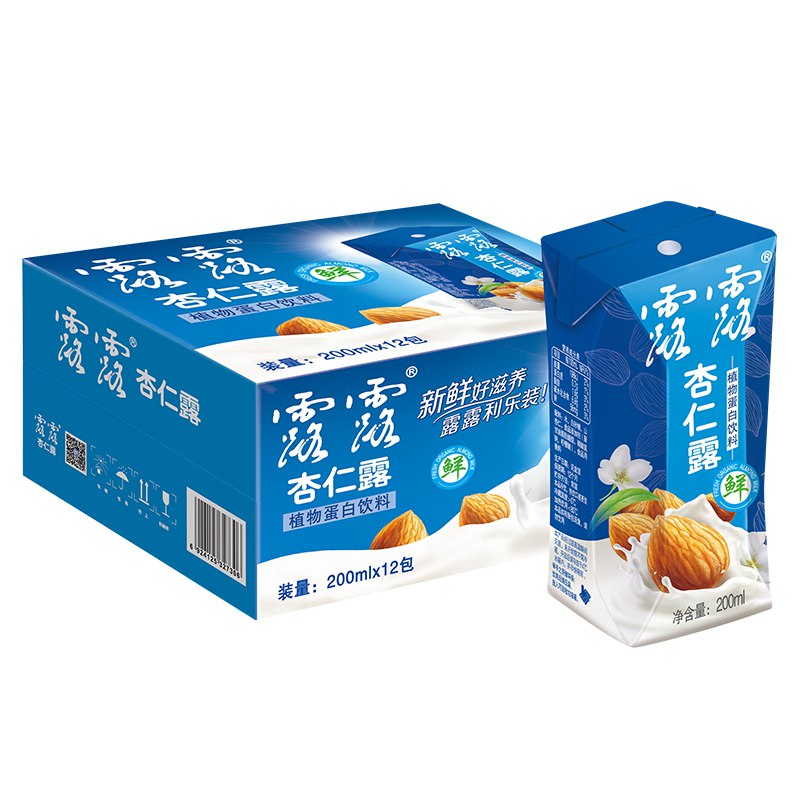 露露杏仁露 营养早餐奶植物蛋白饮料 经典利乐包200ml 12