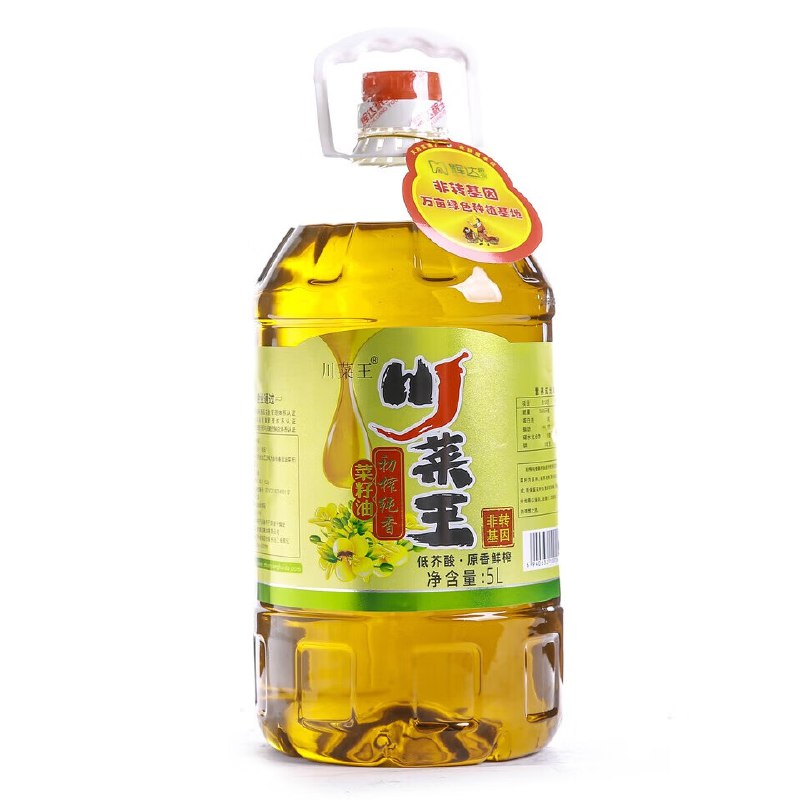 川菜王初榨纯香菜籽油5L，拍2件77.7选云闪亻寸 ，输mi码界面显示8折有惠，62.16亓