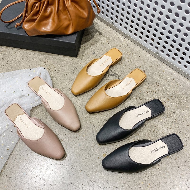 一脚蹬百搭包头半拖鞋    12.9元  (gvCBccUfSGk)