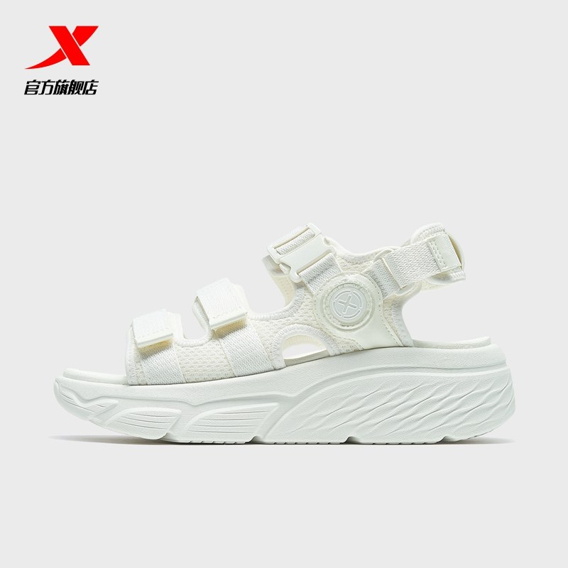 618预售 30亓定鑫，尾窾99亓凑满减跟跨店  最后实际到手81.2亓【特步预售】特步山海厚底女凉鞋(OQUm2luvVE0)/   来个凉鞋方案 才八十多倒手~