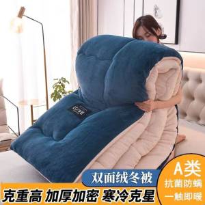 39.9亓 拍第一个选项双面羊羔绒加厚保暖冬被(FM4H2y7CtOX)/ CZ11/双面羊羔绒 看着就很暖和暖烘烘的被窝 冬天太爽了选择大尺寸的会贵一点哦