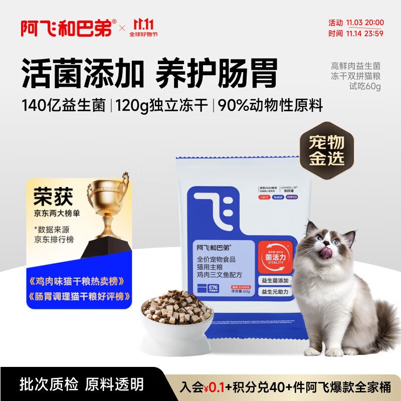 0.51，60g猫粮