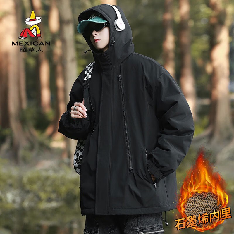 稻草人 加厚保暖冲锋衣棉服  129💵