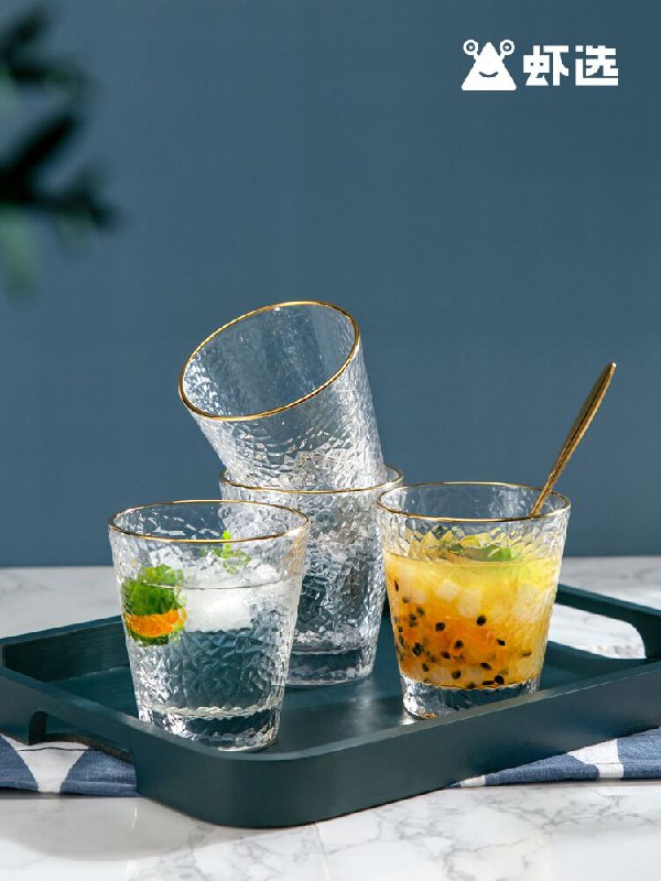 0点后下单 先领券8.9元虾选锤纹玻璃杯350ml*2只(Vog8X9XoAgA)/