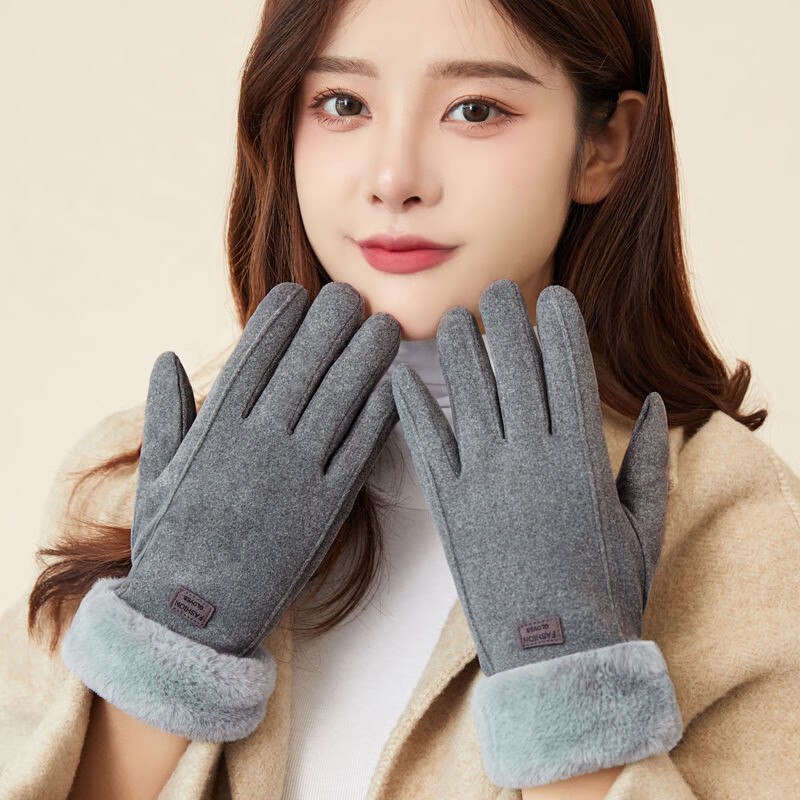 达芬奇密码围巾手套合集拍2件39元 加绒加厚保暖手套 女