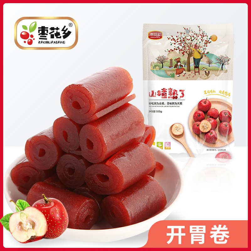 枣花乡山楂条开胃卷8.9午安500g  (noQu1AJcDWf)