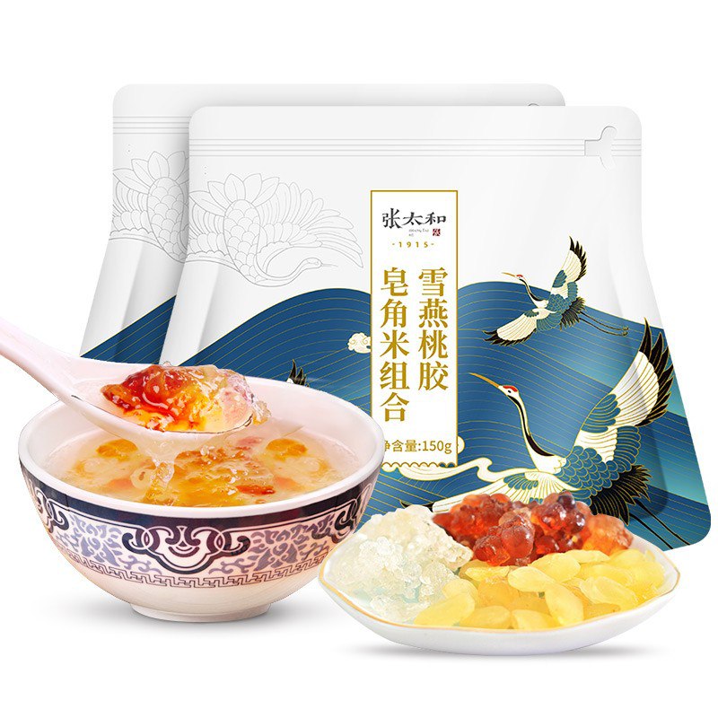 张太和 桃胶雪燕皂角米组合装10包*2袋