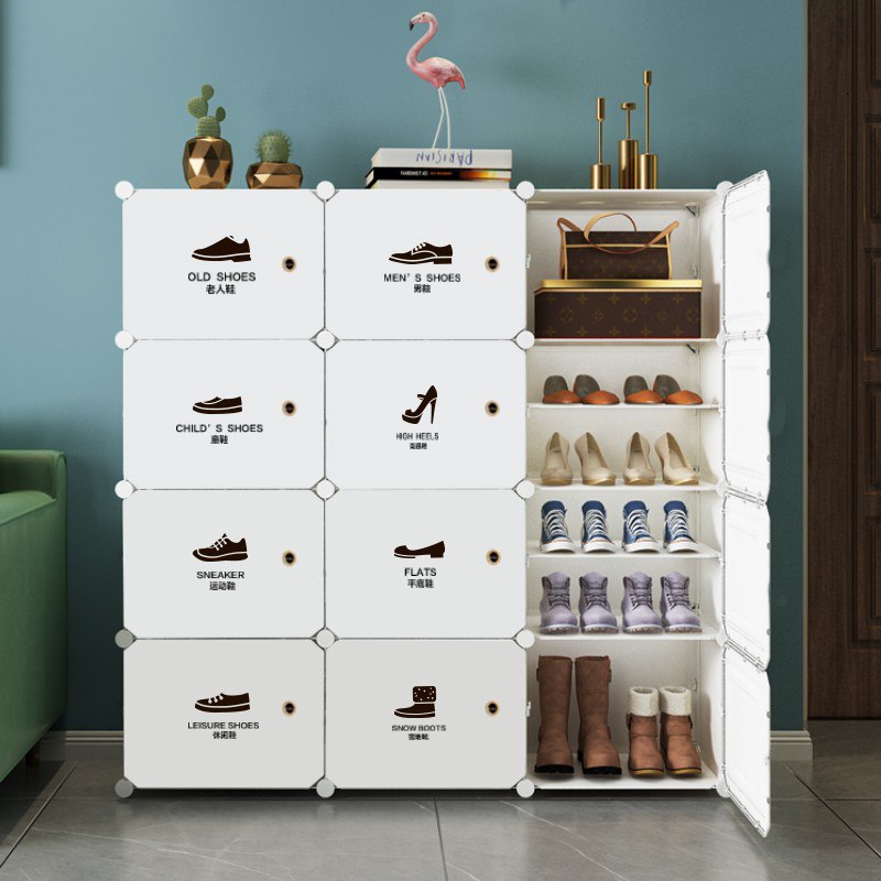蔻丝鞋柜多层简易鞋架防尘超薄鞋架子鞋盒收纳柜