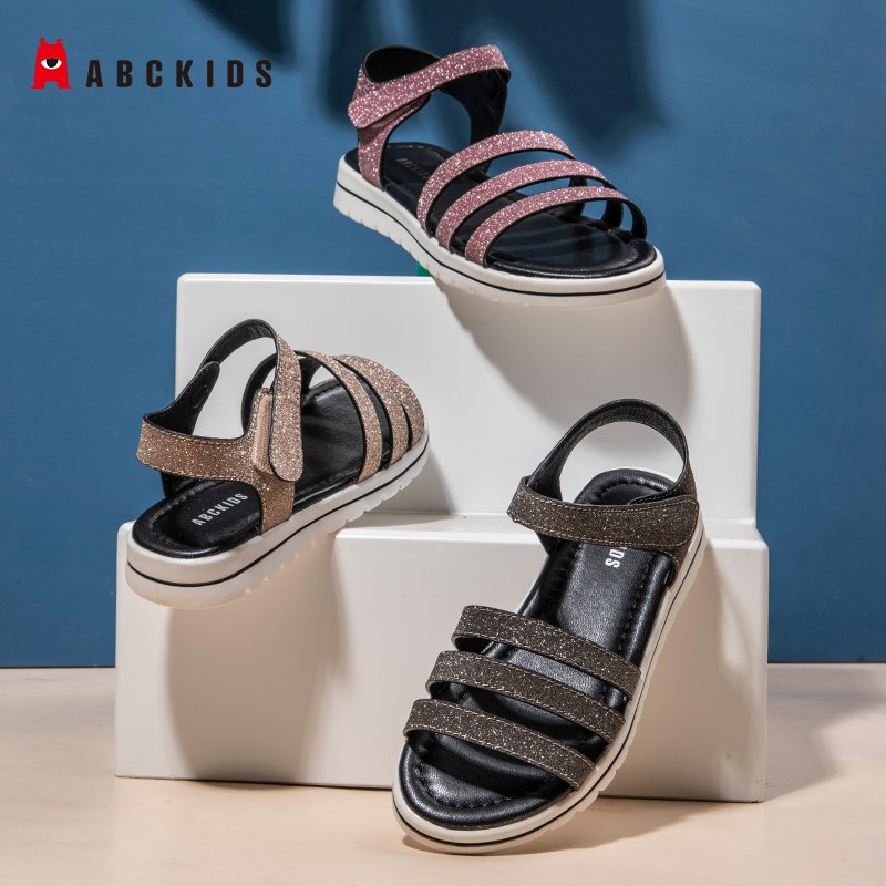 39.9元 abckids旗舰店儿童夏季多色露趾时尚凉鞋￥3vKs27Yy21u￥/