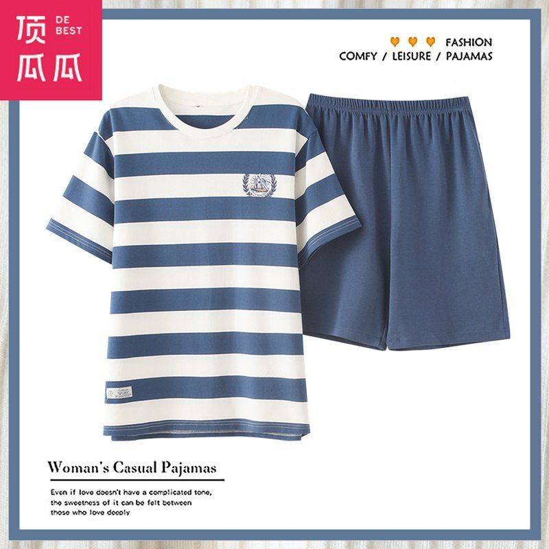 29.9亓，多款可选顶瓜瓜！男士纯棉夏季睡衣2件套装(qSz92miQWgt)/