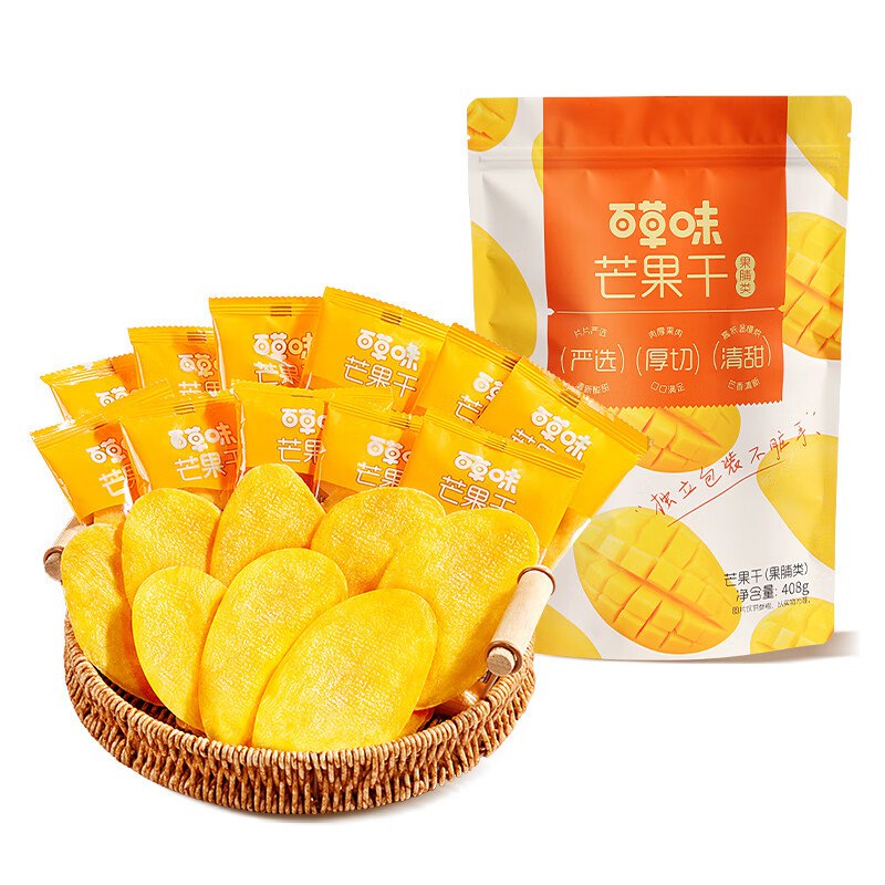 【自营】百草味 芒果干408g/袋