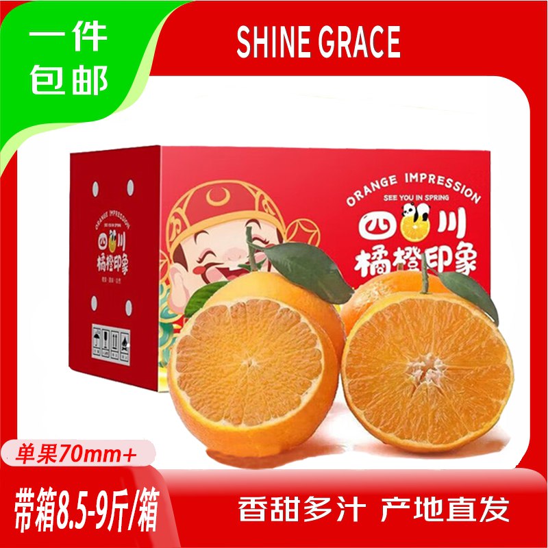 SHINE GRACE 四川爱媛38号果冻橙 净8斤