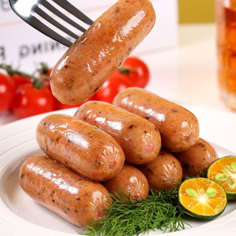 豫小豆 空气炸锅肉烤肠40根【原味+黑椒双拼】