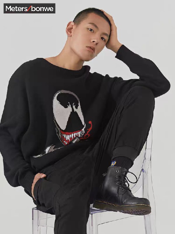 0点后下单 拍下69.9元美邦漫威联名毒液男圆领毛衣(KLhGXoqVzUV)/