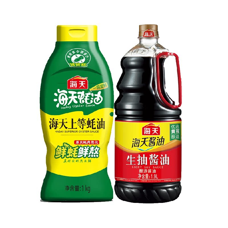🔹快上🚗‼100%纯棉，柔软不掉絮，消耗品活栋快囤‼💎海天调味料组合蚝油𝟏𝐊𝐠+生抽𝟏.𝟗𝐋💴𝟏𝟔.𝟔‼️⚠️如图所示-首页-秒殺加🛒平时用它做菜提鲜 都超合适