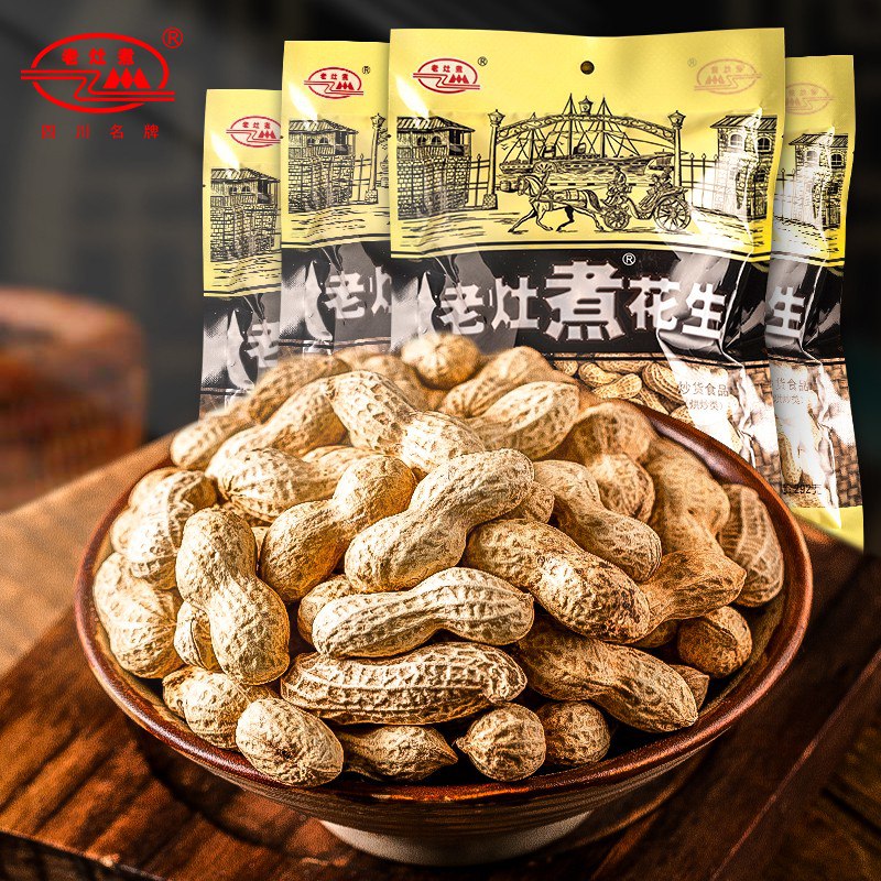 老灶煮 带壳五香花生 100g*5袋