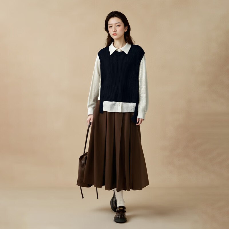 西町村屋 女装合集77.7元 针织简约套头马甲