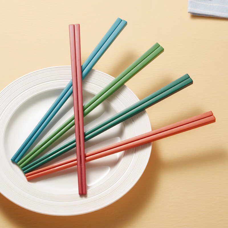 炊大皇 防锈抗霉合金筷子10双