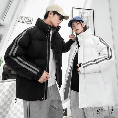 0点开始 79.9💵 冬季美式潮牌短款羽绒棉服)NEuPWYSQcJI)/ CZ11//小个子也可穿，情侣面包服~宽松舒适，柔软亲肤，保暖厚实~