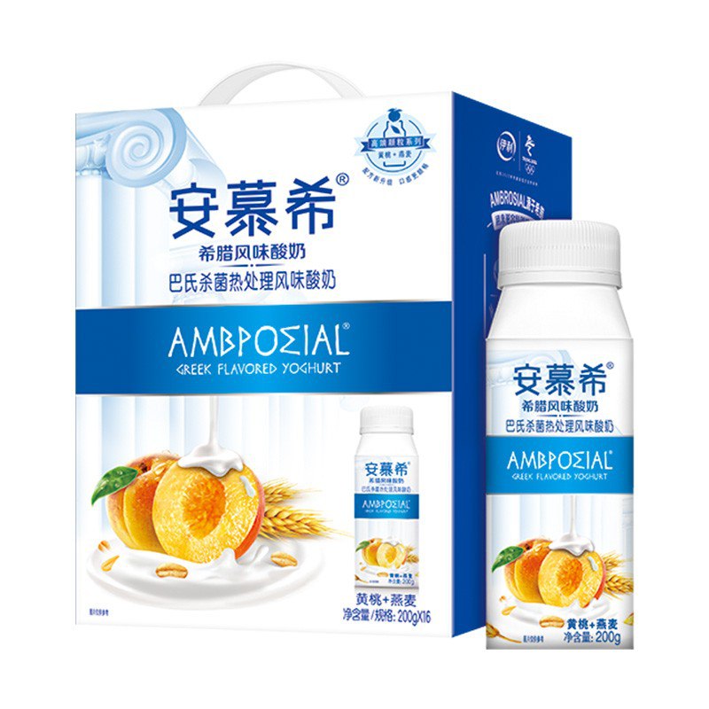 【京东】伊利 安慕希  黄桃果粒+燕麦颗粒200g 16盒 2件 99.9元（49.95元/件）
