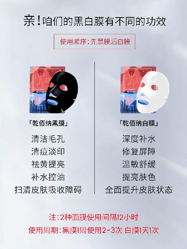 10点开始 拍下9.9元乾佰纳敏肌医用修复面膜5片(hRjeXGTj8Ba)/