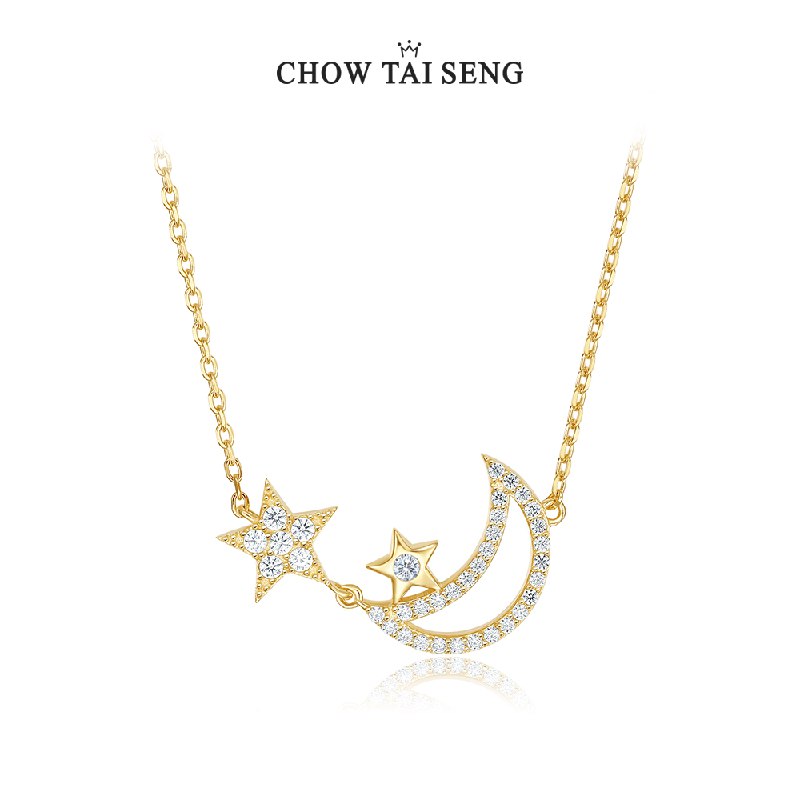 0点后下单 先领券129元【周大生饰品旗舰店】高级感小众星月同行纯银项链￥MMg52jJHZAg￥/ 母亲节和520双节都快到了不用纠结送什么了 就选周大生礼盒装超级上档次 赶紧安排上