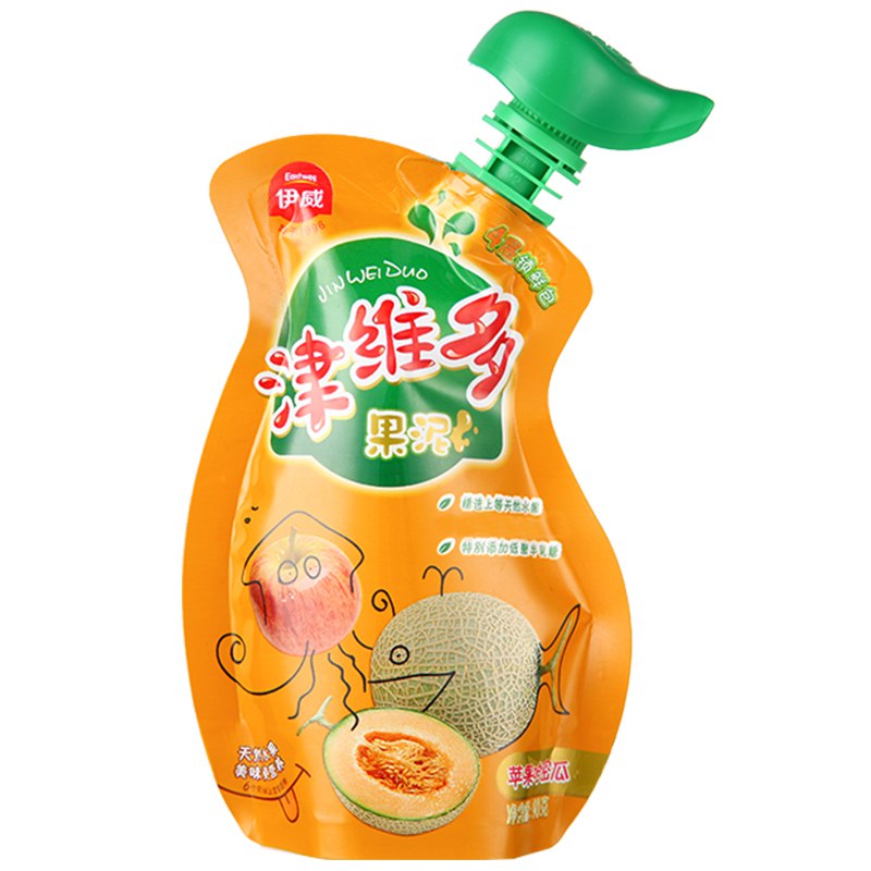 伊威Eastwes津维多儿童零食苹果哈密瓜果汁泥90g（6个月以上适用）