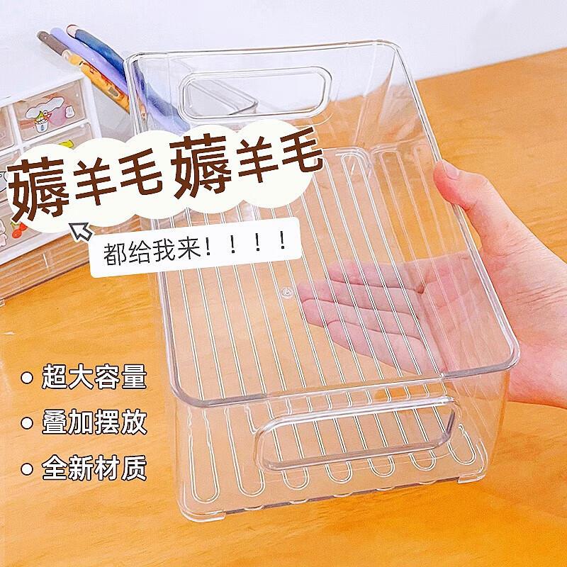 15.8元，分格透明桌面收纳盒 3个